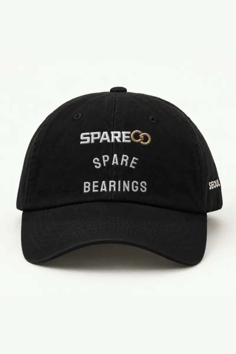 "Spareco Spare Bearings" Classic Dad Hat · Embroidered — black/cap-front