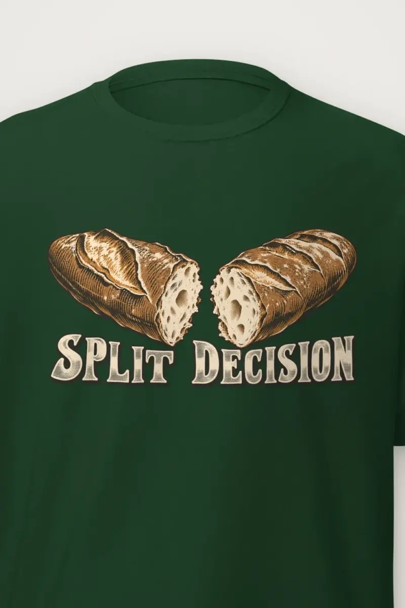 "Split Decision" Heavyweight Unisex Crewneck T-shirt