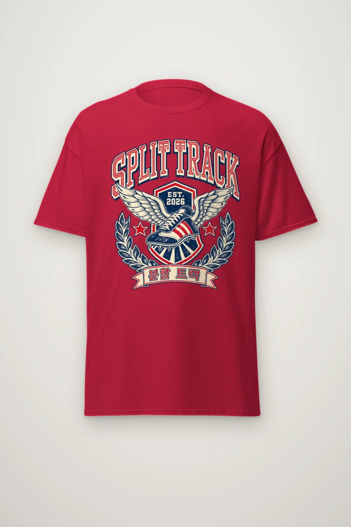 "Split Track" Heavyweight Unisex Crewneck T-shirt