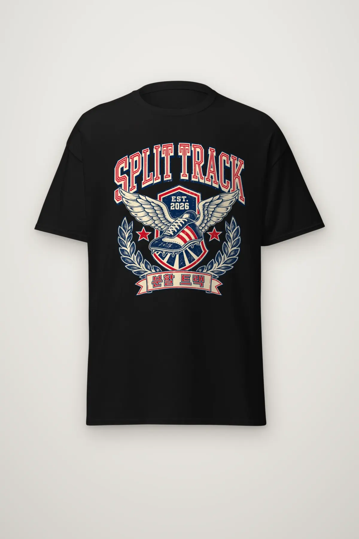 "Split Track" Heavyweight Unisex Crewneck T-shirt