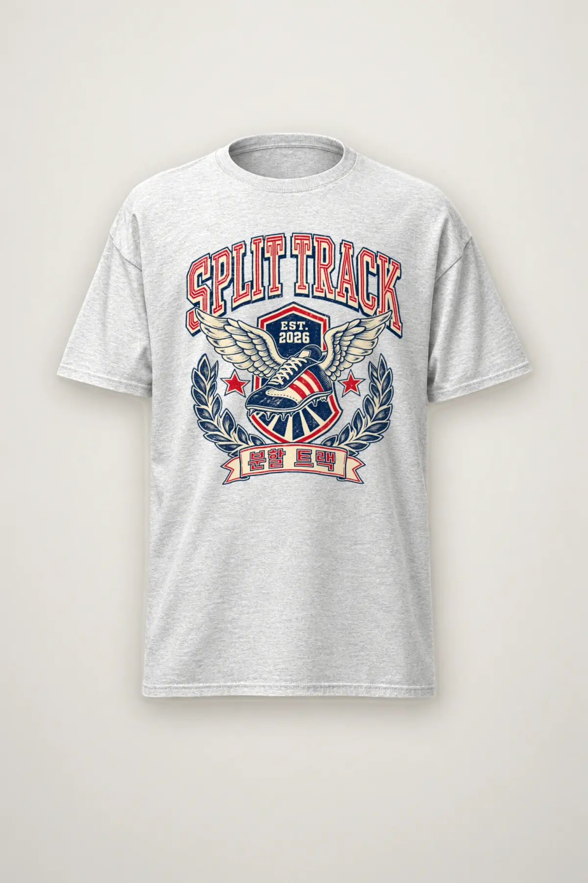 "Split Track" Heavyweight Unisex Crewneck T-shirt
