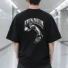 "Spoon Fork Handset" Men's Oversized Heavyweight Crewneck T-Shirt