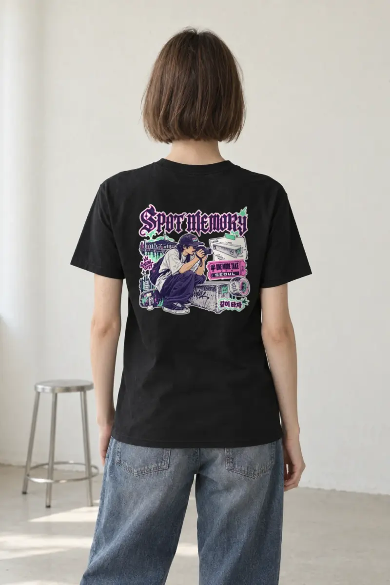 "Spot Memory Seoul City" Heavyweight Unisex Crewneck T-shirt