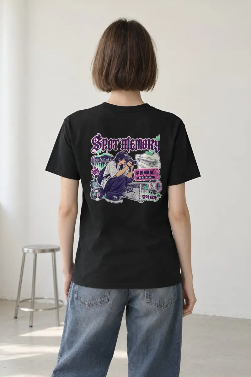 "Spot Memory Seoul City" Heavyweight Unisex Crewneck T-shirt
