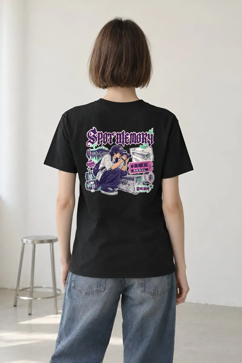 "Spot Memory Seoul City" Heavyweight Unisex Crewneck T-shirt