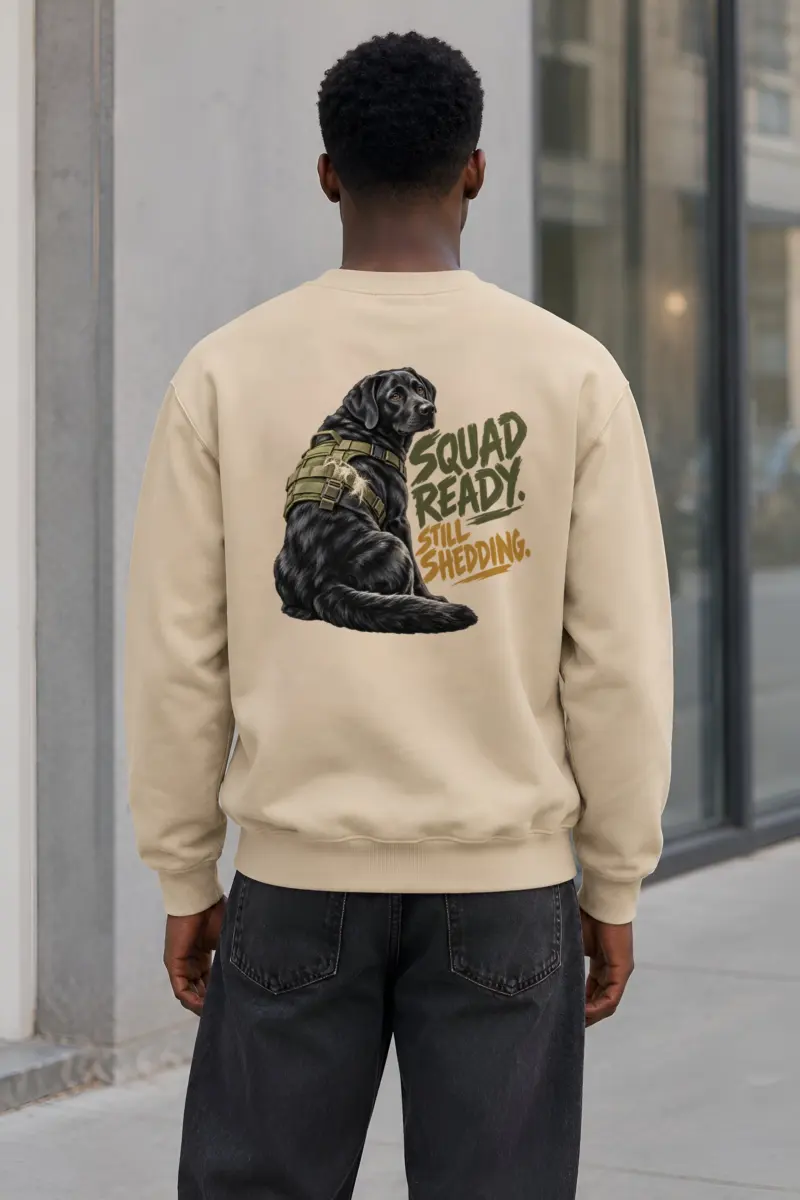 “Squad Ready, Still Shedding” Heavy Blend Unisex Crewneck Sweatshirt