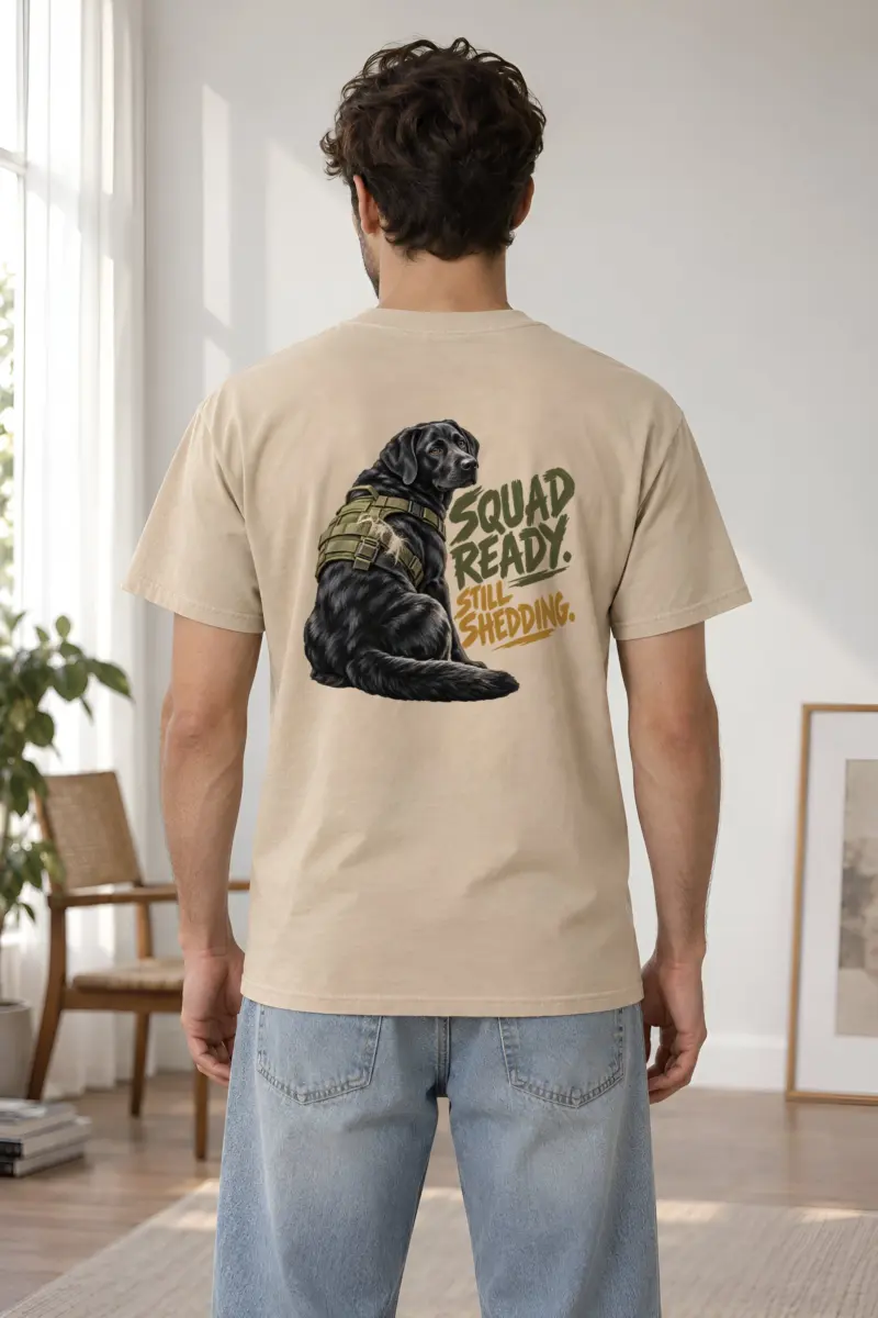 "Squad Ready, Still Shedding" Heavyweight Unisex Crewneck T-shirt