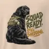 "Squad Ready, Still Shedding" Men's Oversized Heavyweight Crewneck T-Shirt