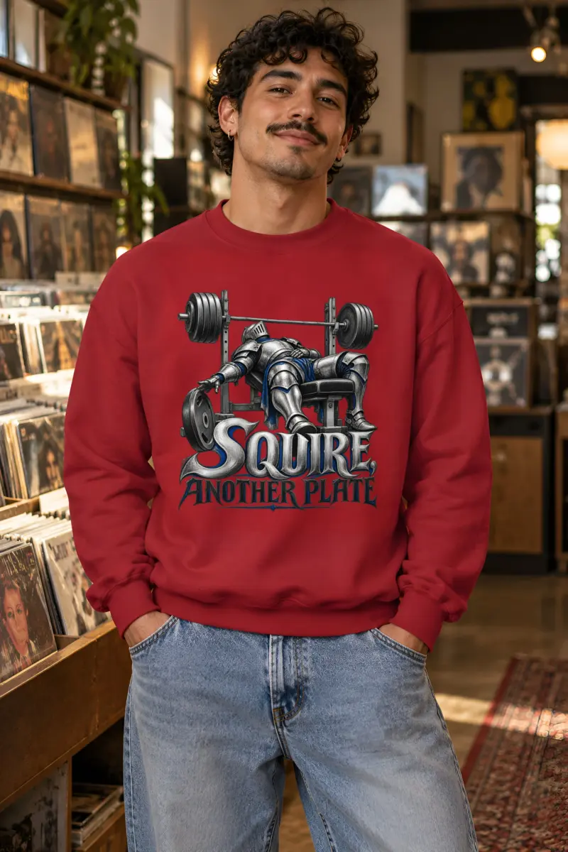 “Squire, Another Plate” Heavy Blend Unisex Crewneck Sweatshirt