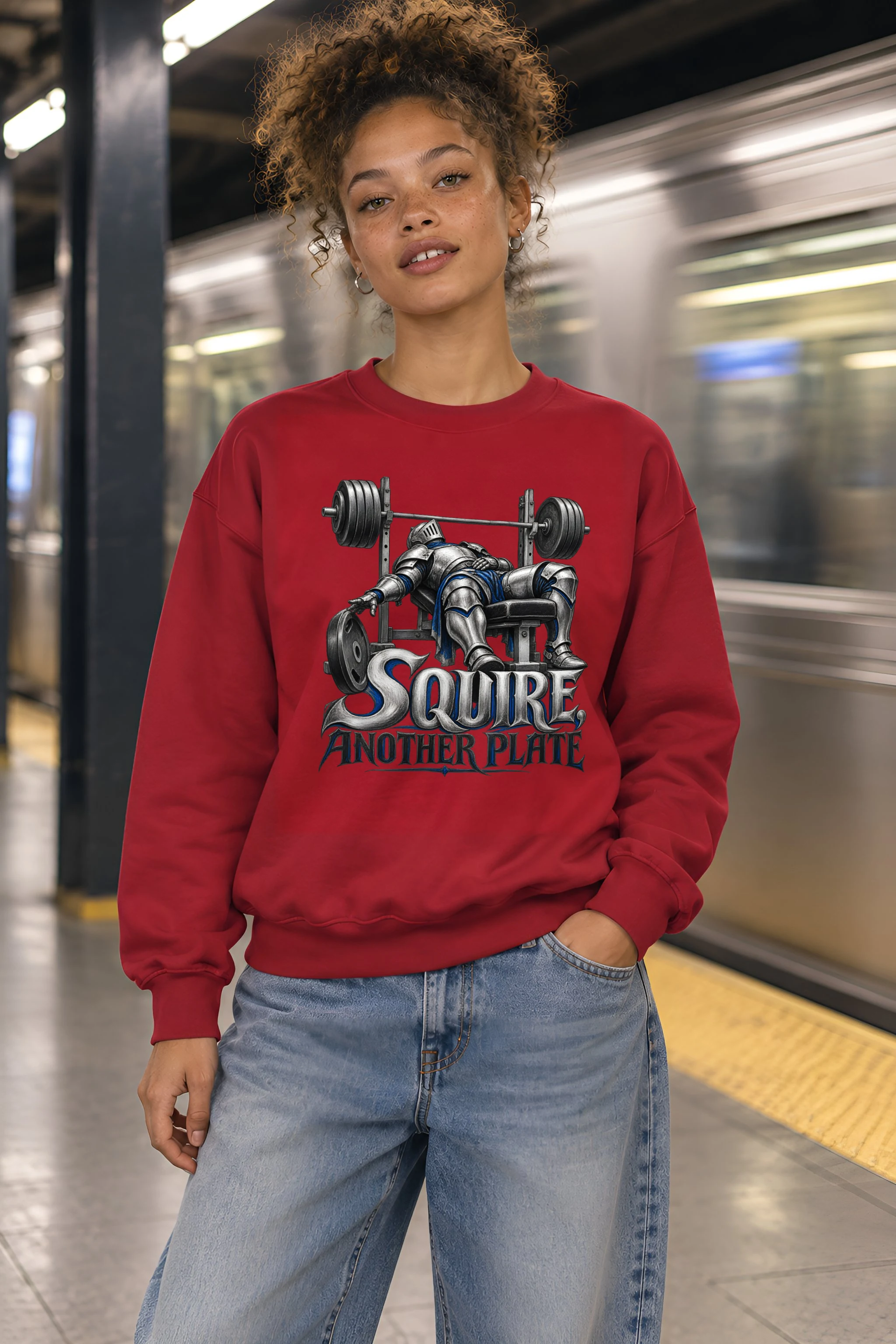 "Squire, Another Plate" Heavy Blend Unisex Crewneck Sweatshirt