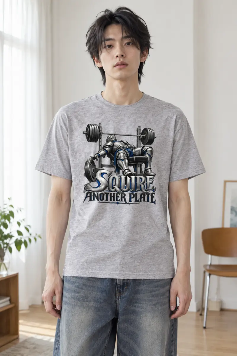 "Squire, Another Plate" Heavyweight Unisex Crewneck T-shirt