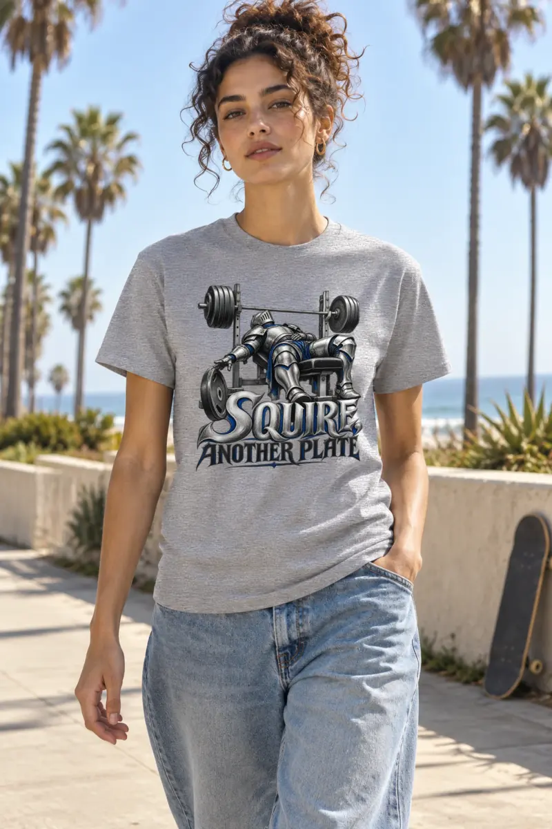"Squire, Another Plate" Heavyweight Unisex Crewneck T-shirt