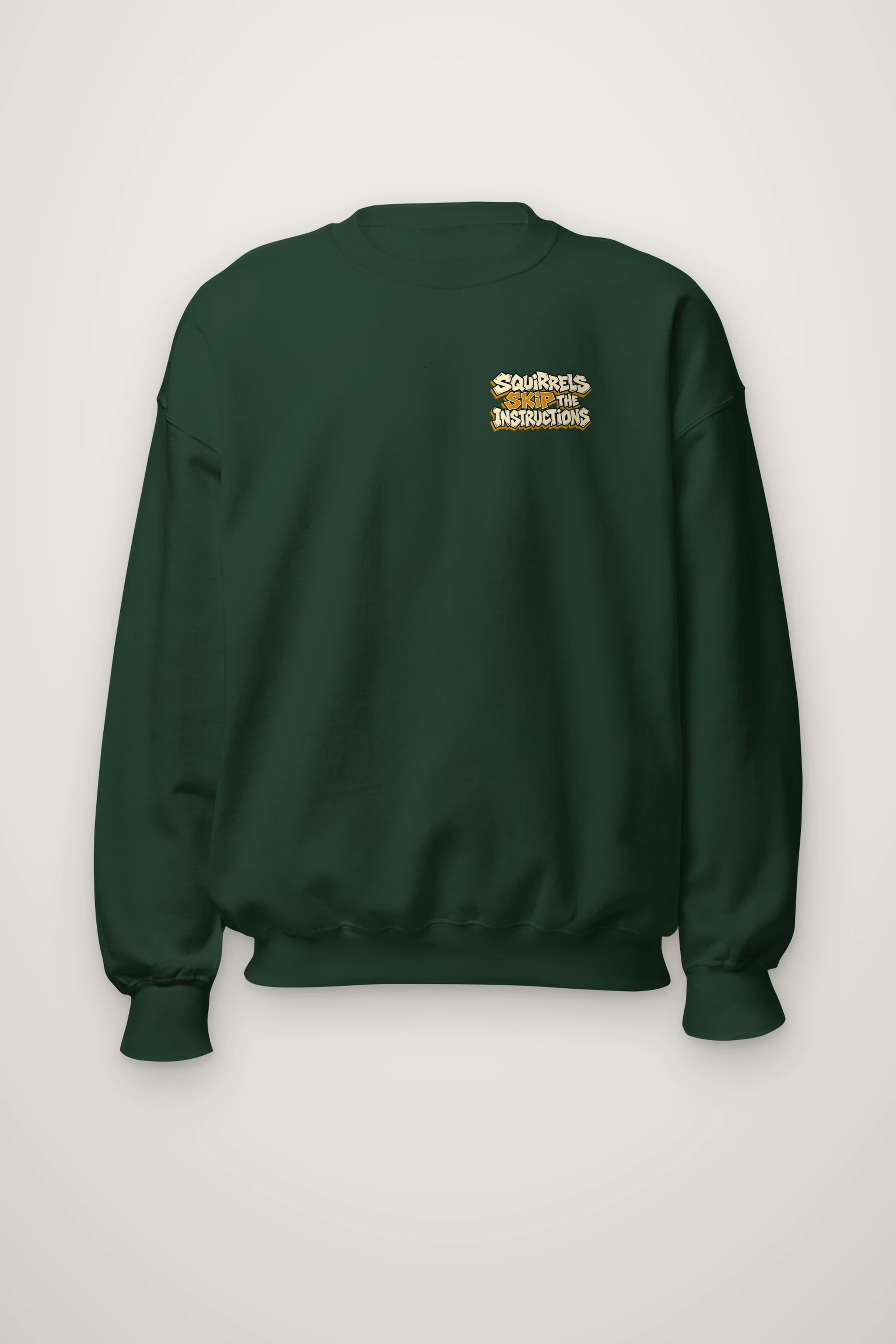 "Squirrels Skip the Instructions" Heavy Blend Unisex Crewneck Sweatshirt