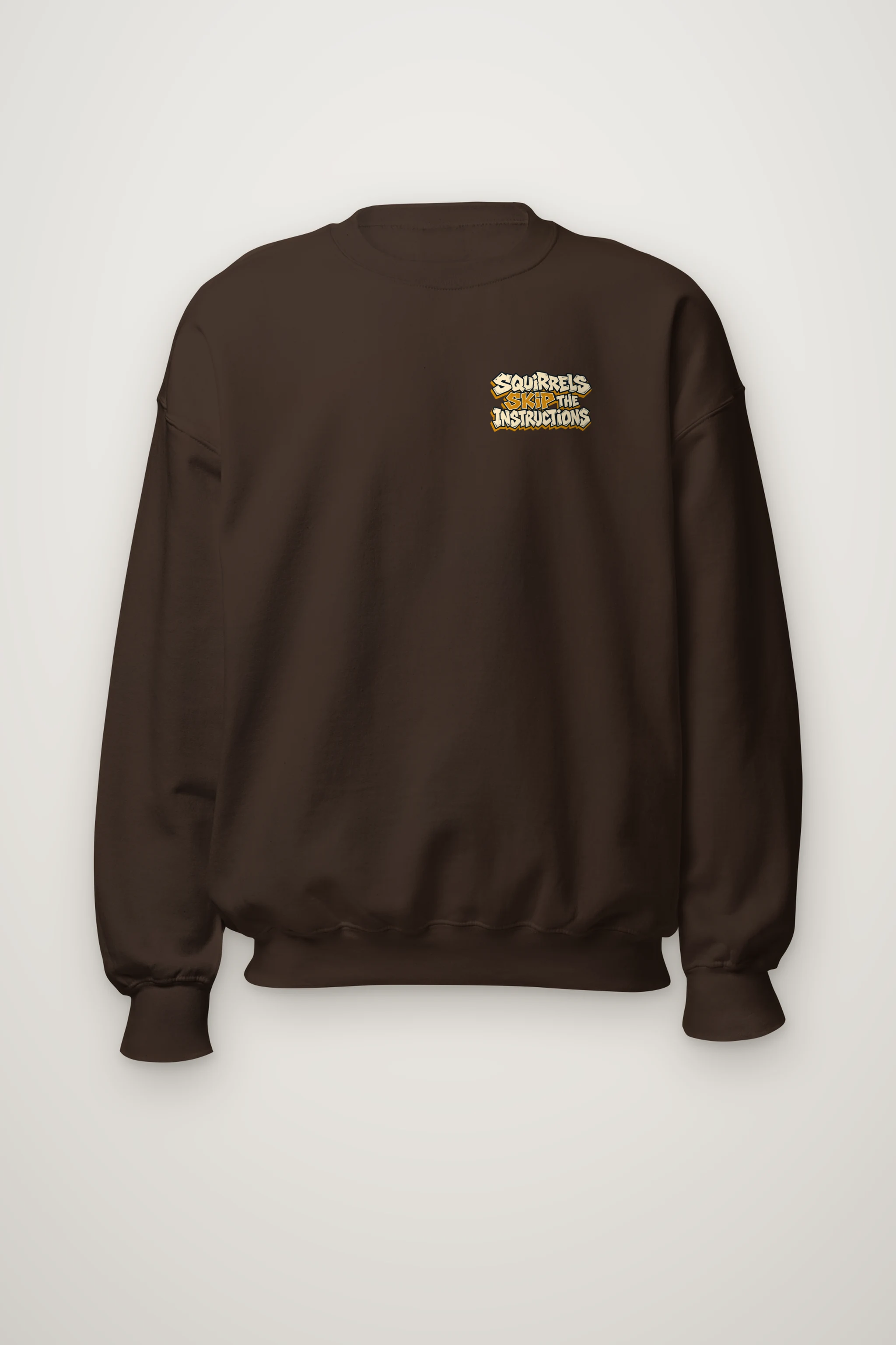 "Squirrels Skip the Instructions" Heavy Blend Unisex Crewneck Sweatshirt
