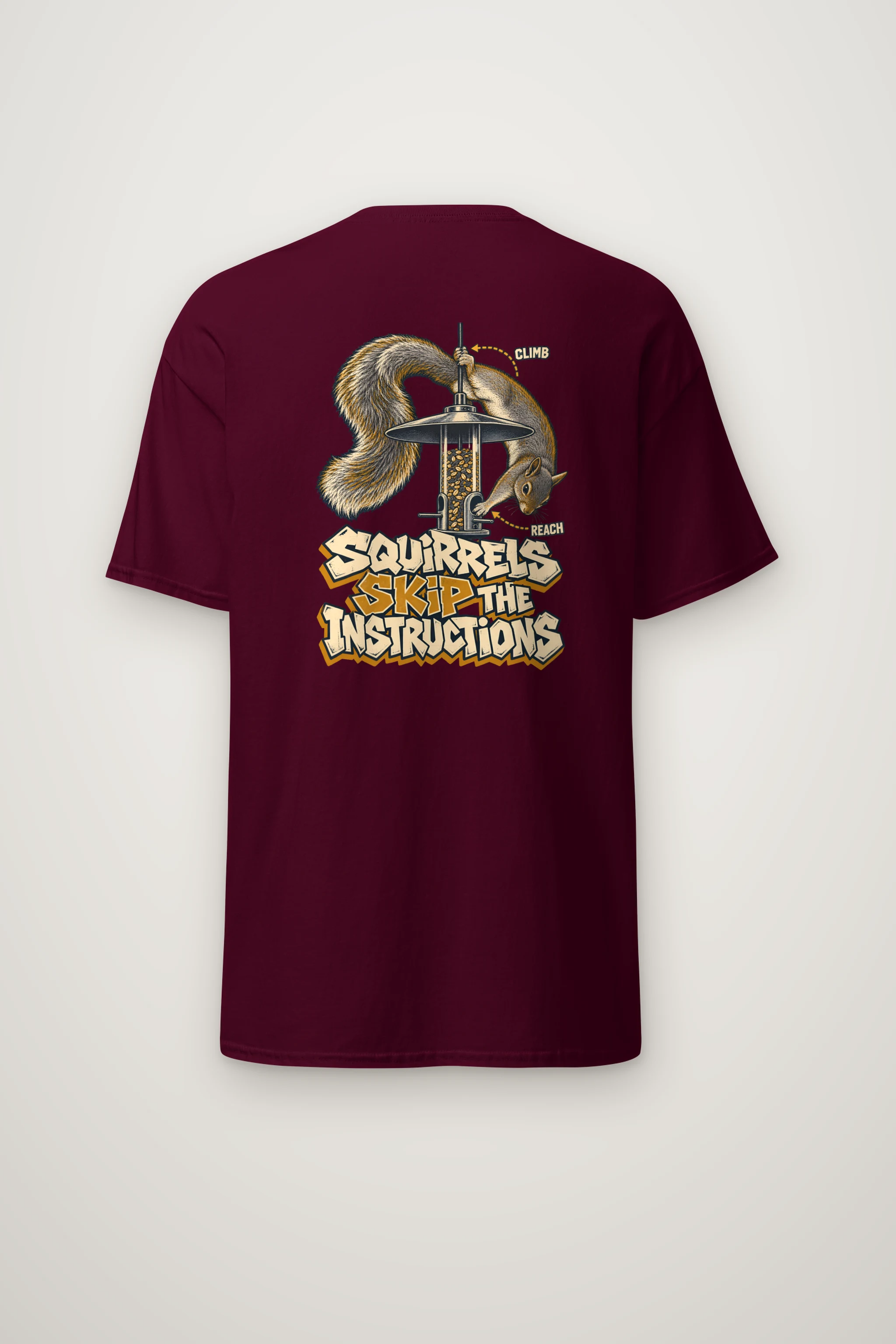 "Squirrels Skip the Instructions" Heavyweight Unisex Crewneck T-shirt
