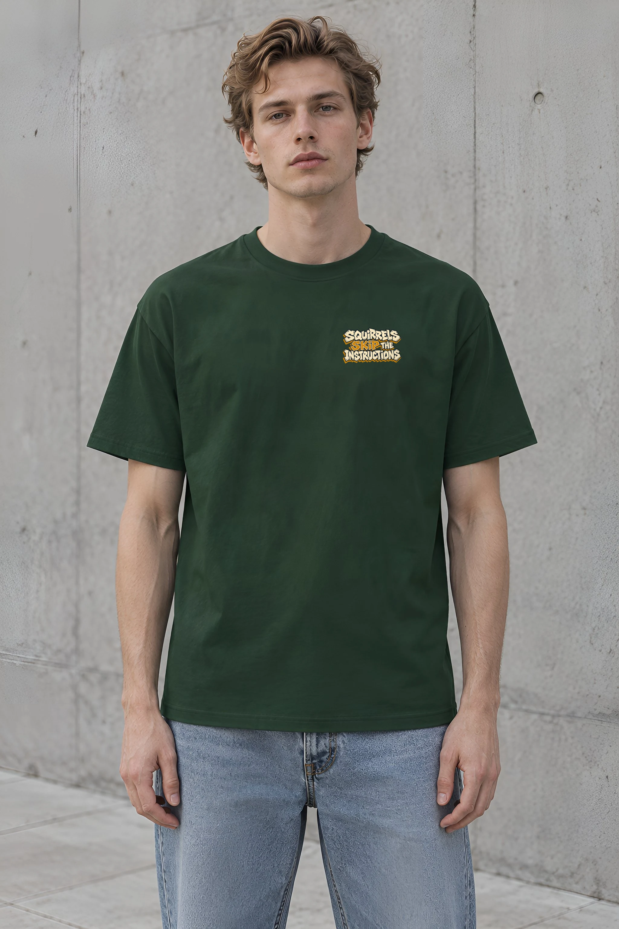 "Squirrels Skip the Instructions" Heavyweight Unisex Crewneck T-shirt