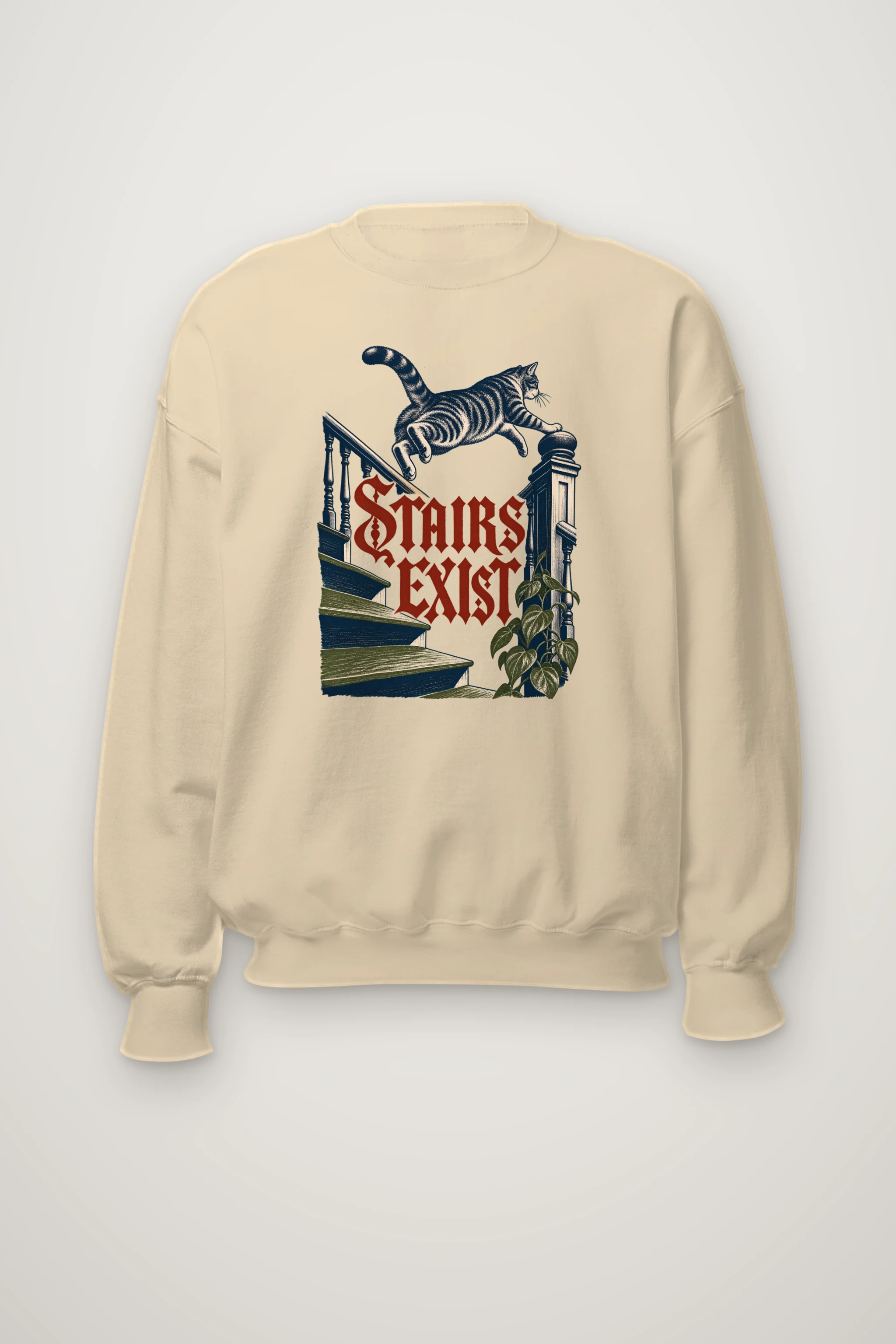 "Stairs Exist" Heavy Blend Unisex Crewneck Sweatshirt