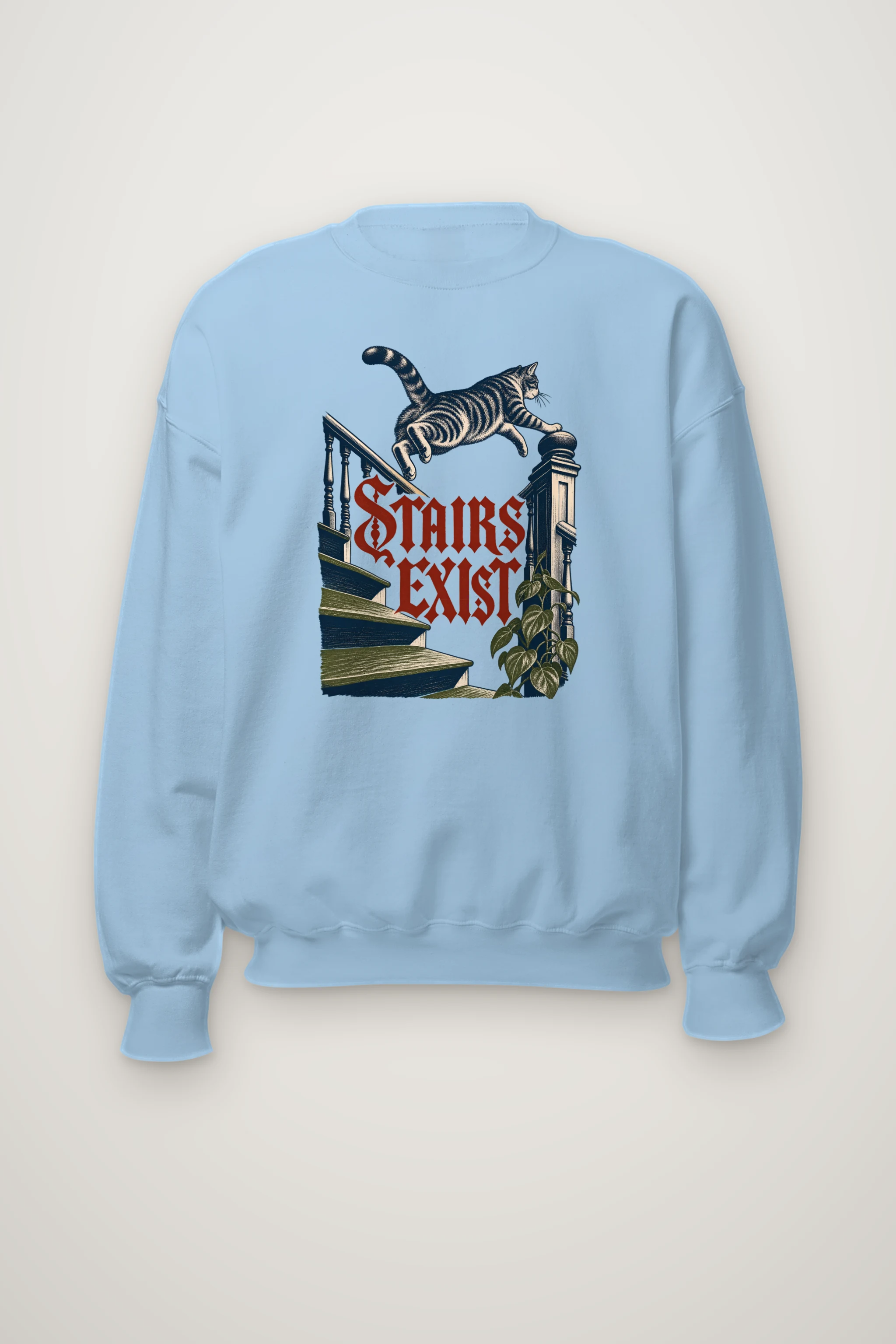 "Stairs Exist" Heavy Blend Unisex Crewneck Sweatshirt