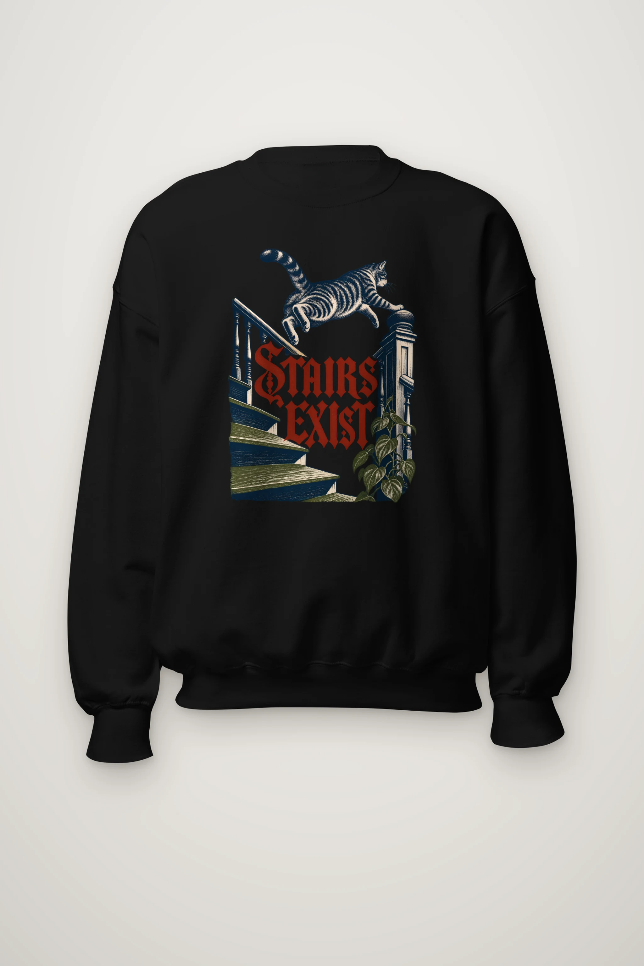 "Stairs Exist" Heavy Blend Unisex Crewneck Sweatshirt