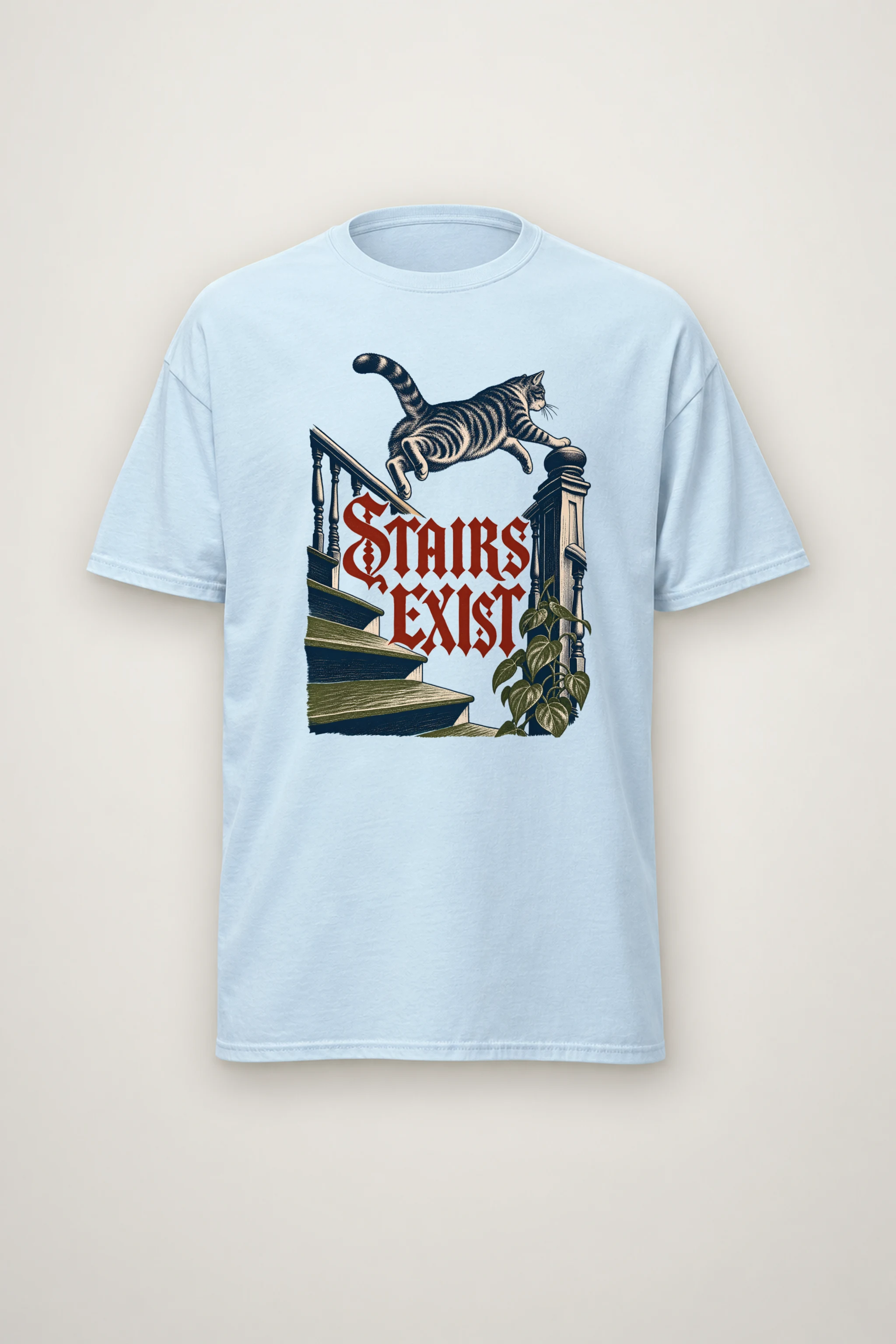 "Stairs Exist" Heavyweight Unisex Crewneck T-shirt