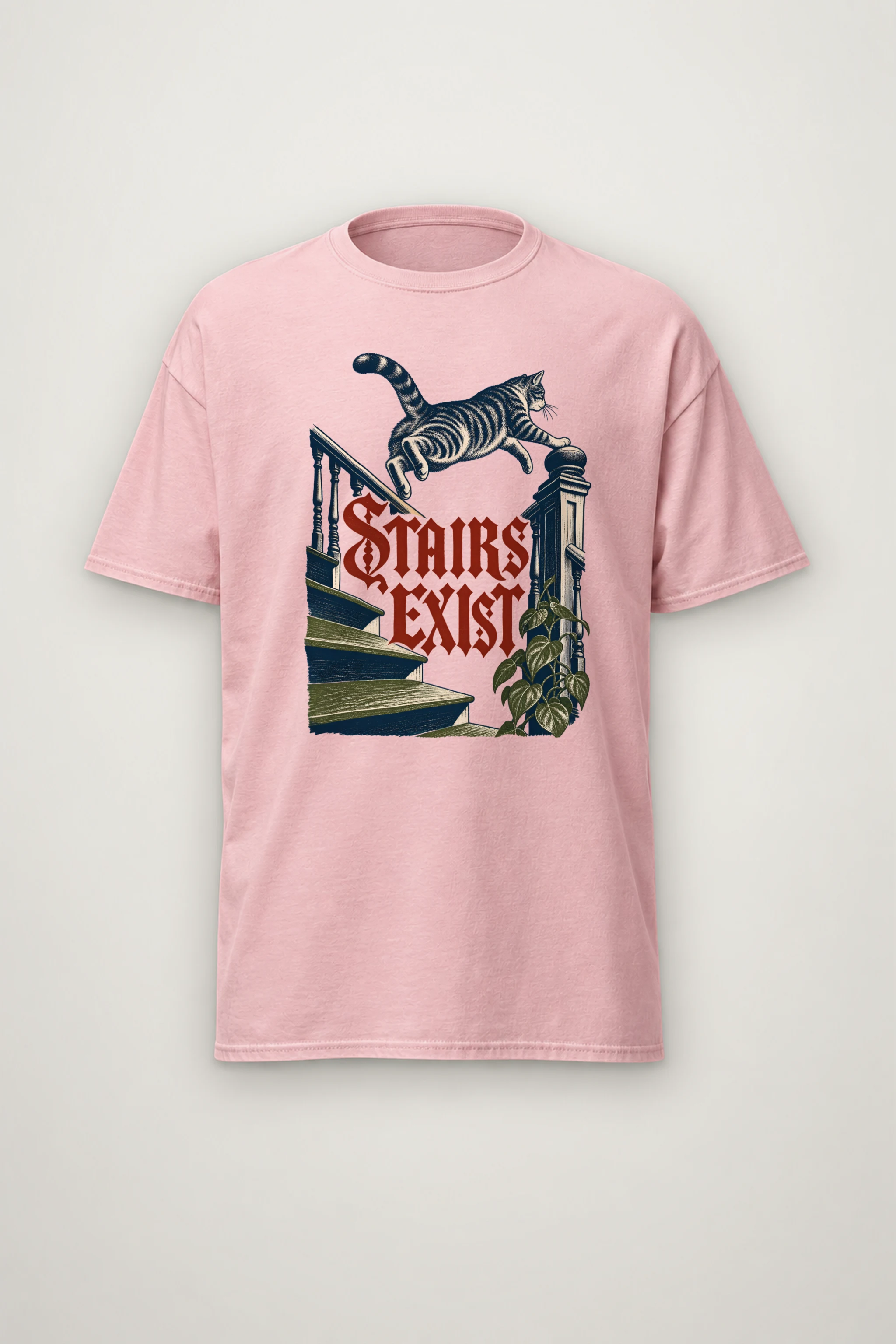 "Stairs Exist" Heavyweight Unisex Crewneck T-shirt