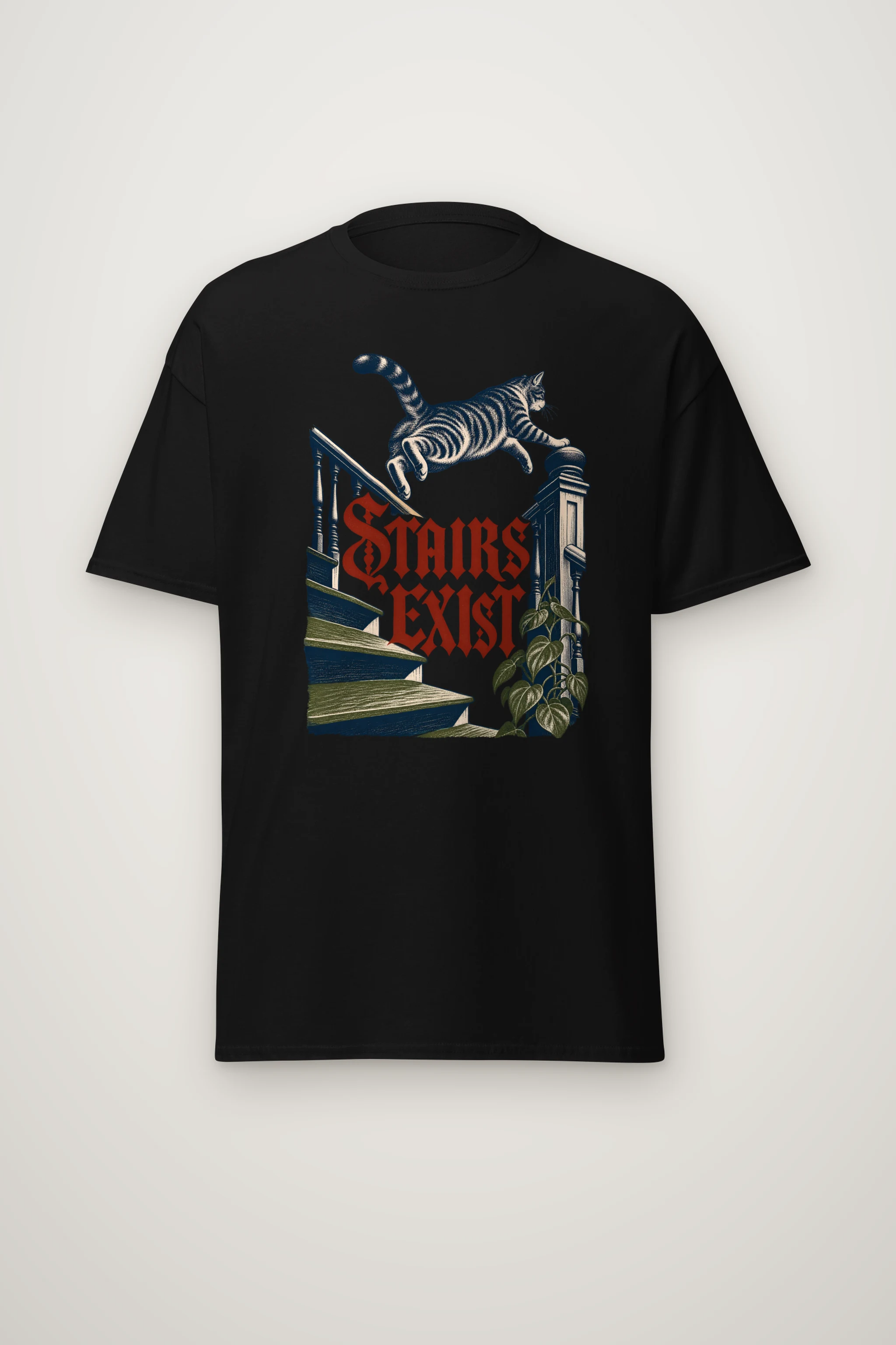 "Stairs Exist" Heavyweight Unisex Crewneck T-shirt