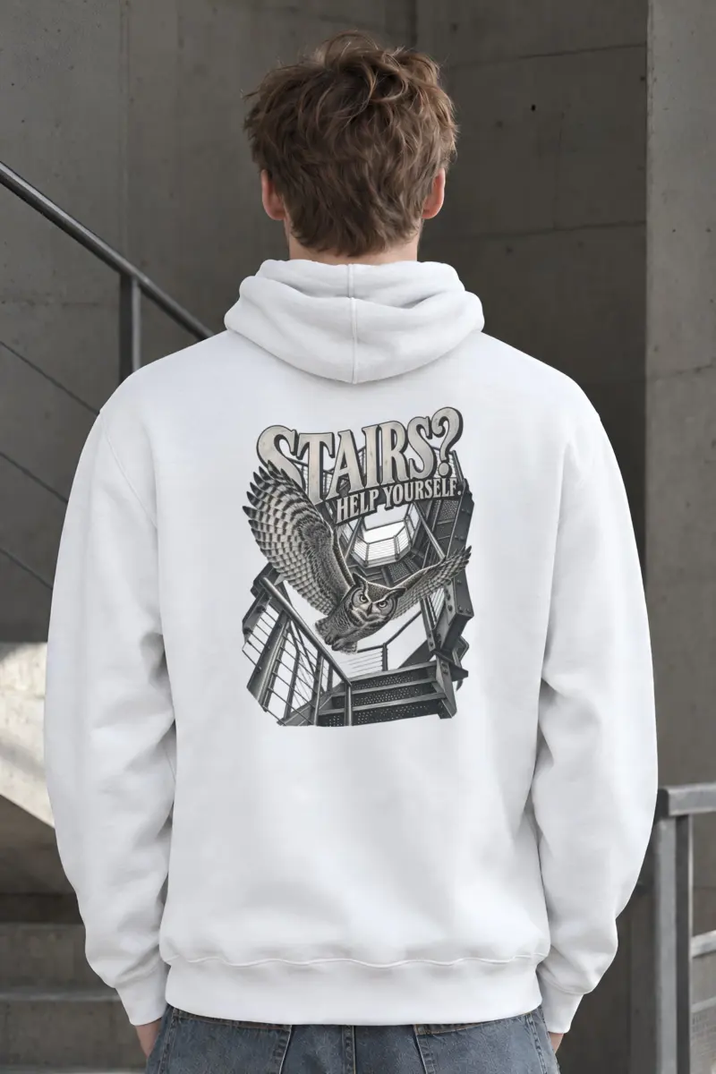 “Stairs? Help Yourself.” Heavy Blend Unisex Pullover Hoodie