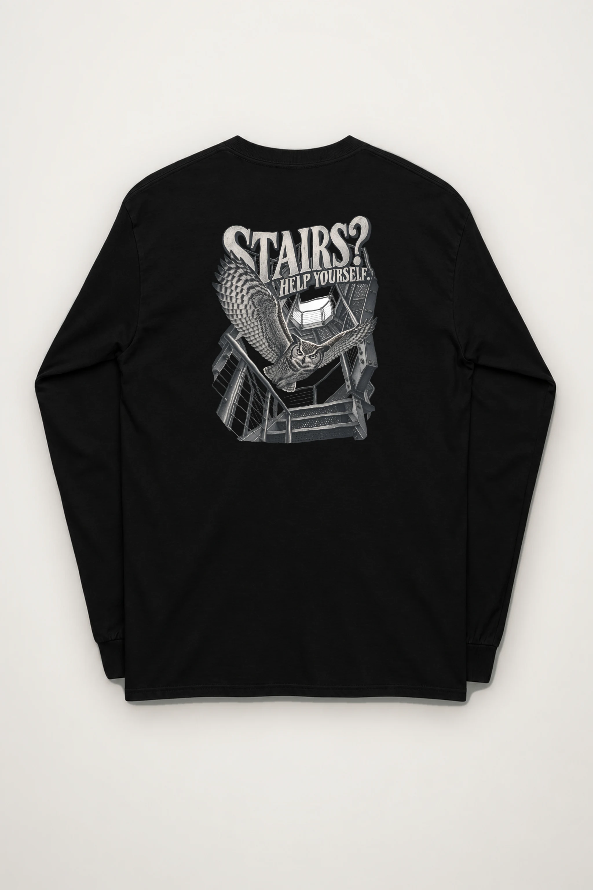 "Stairs? Help Yourself." Unisex Longsleeve T-shirt