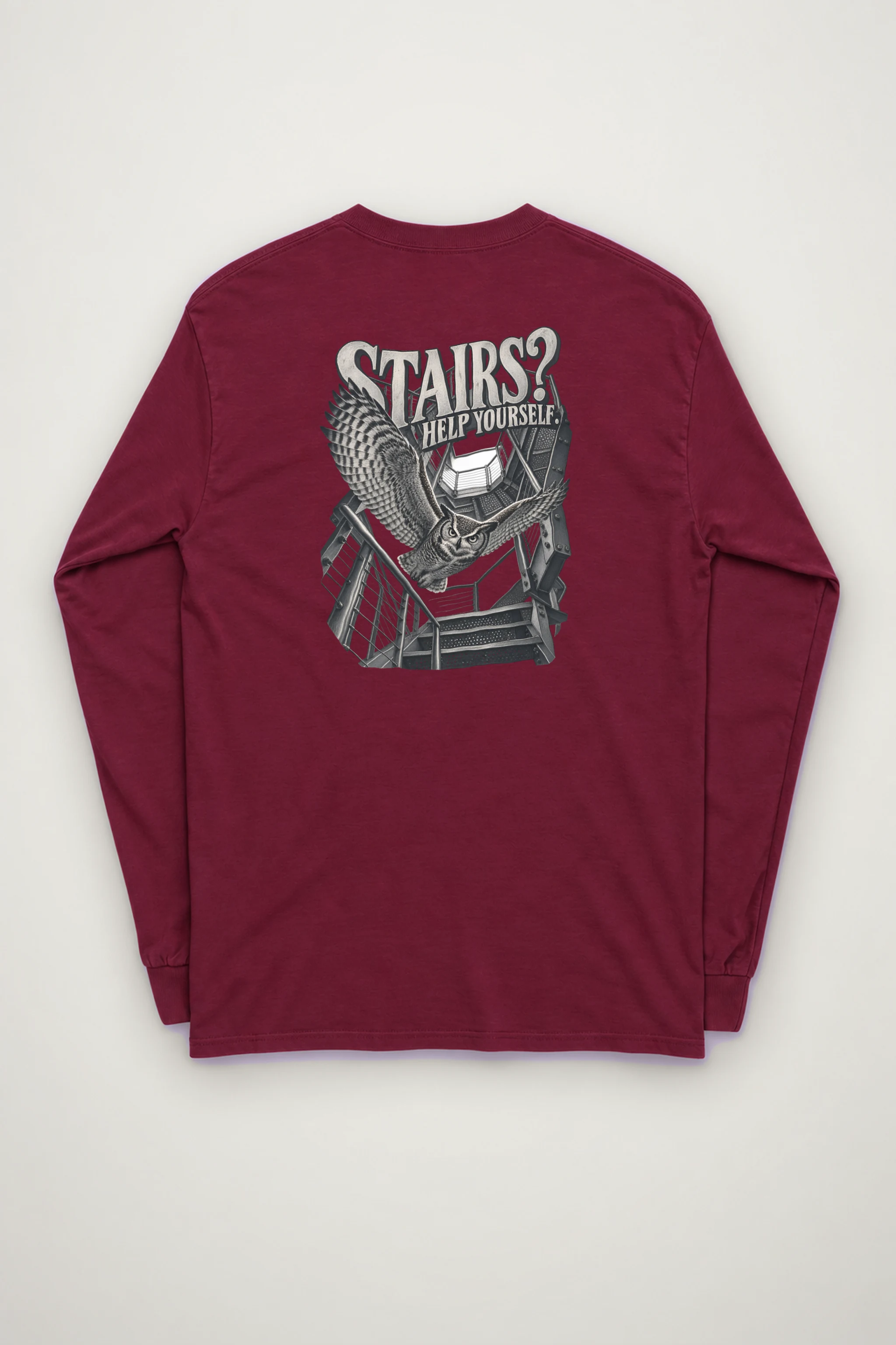 "Stairs? Help Yourself." Unisex Longsleeve T-shirt