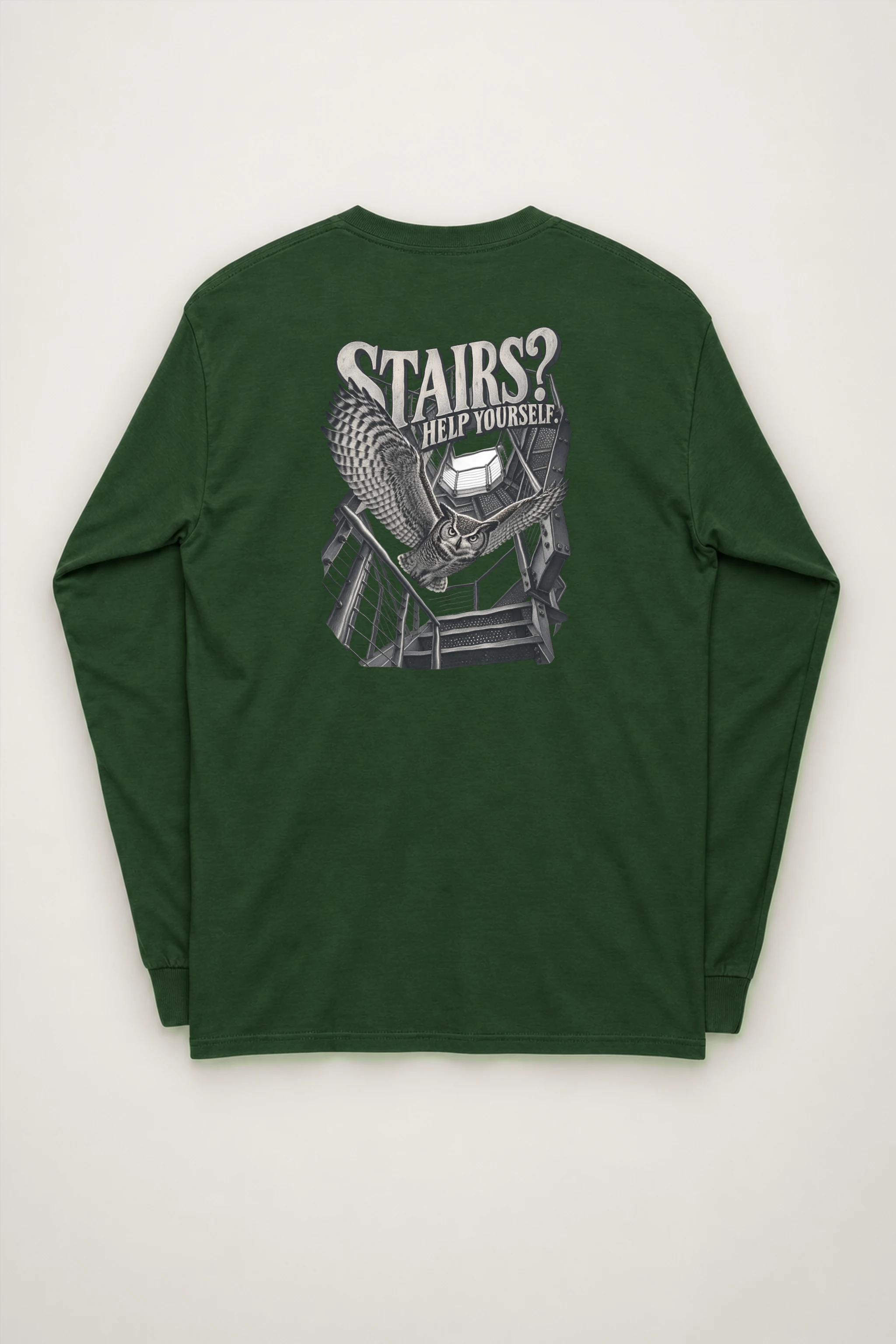 "Stairs? Help Yourself." Unisex Longsleeve T-shirt