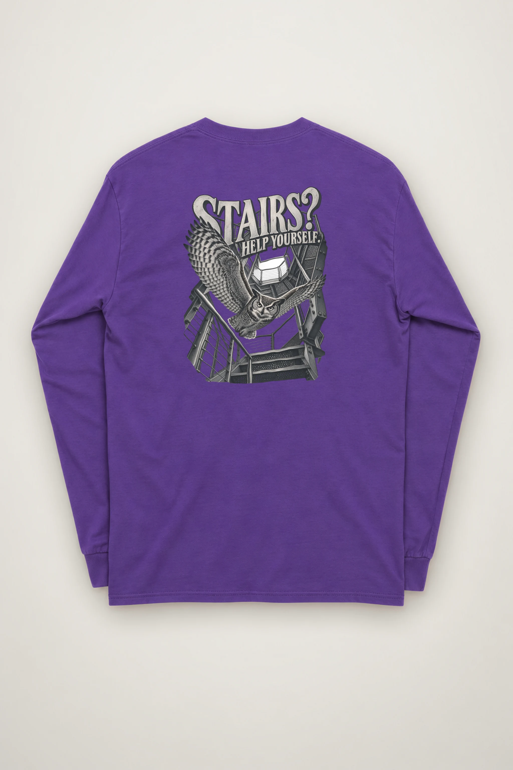 "Stairs? Help Yourself." Unisex Longsleeve T-shirt