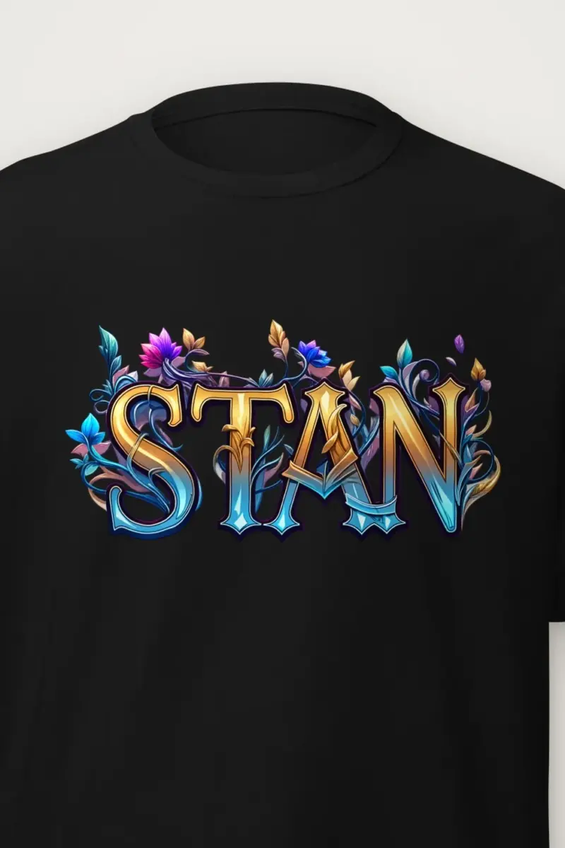 "Stan Floral Script" Heavyweight Unisex Crewneck T-shirt
