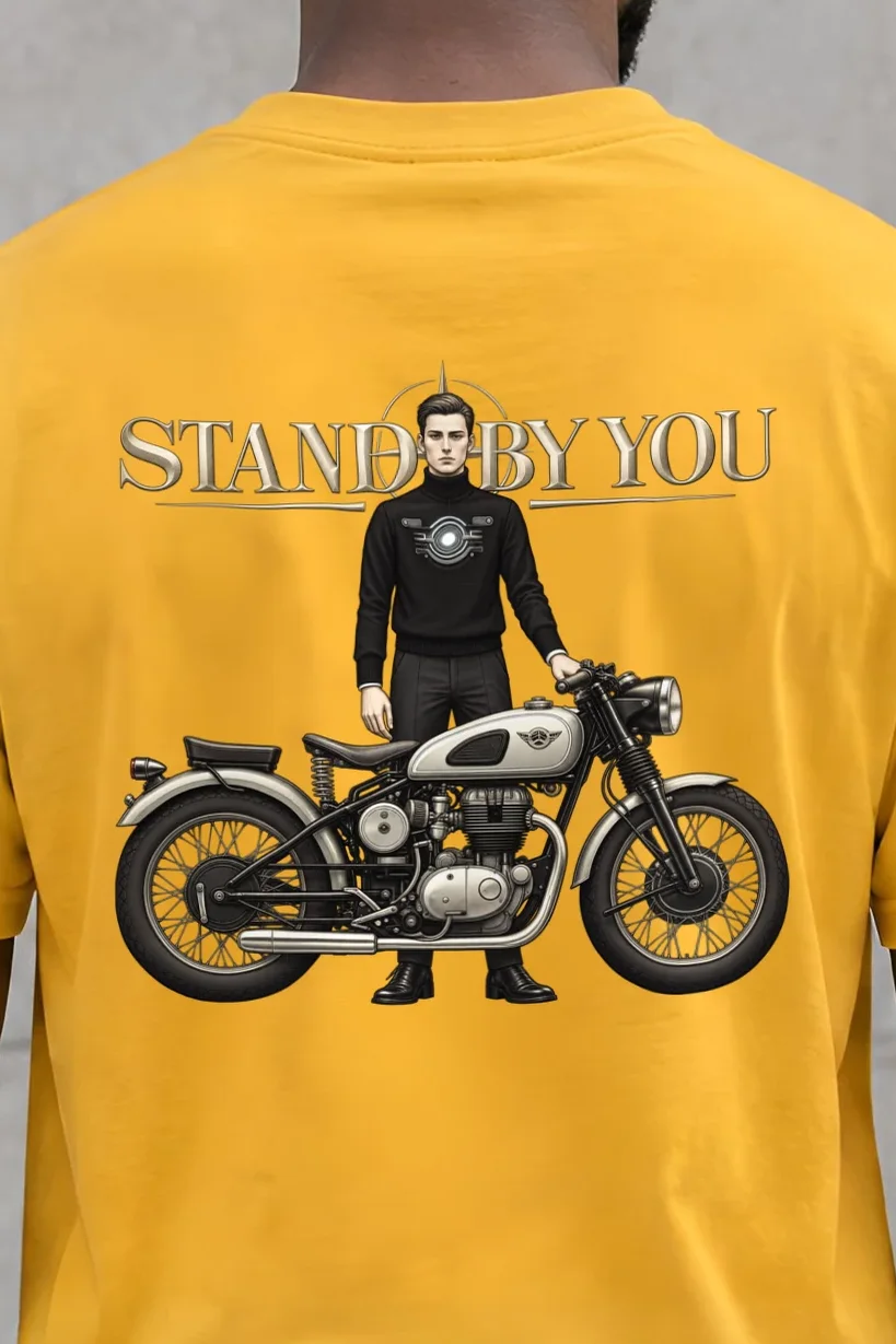 "Stand By You" Heavyweight Unisex Crewneck T-shirt - the graphic up close