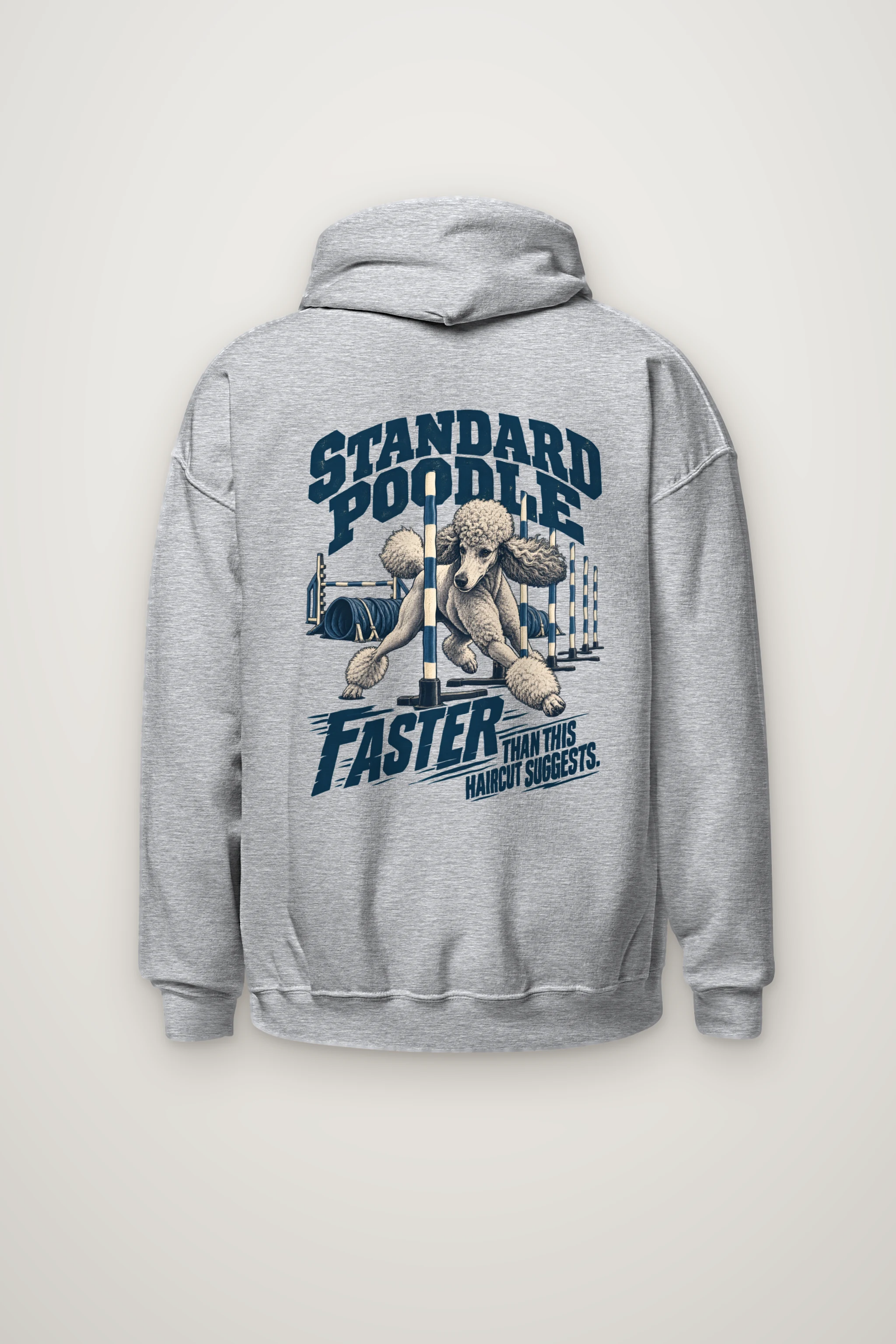 "Standard Poodle Faster" Heavy Blend Unisex Pullover Hoodie