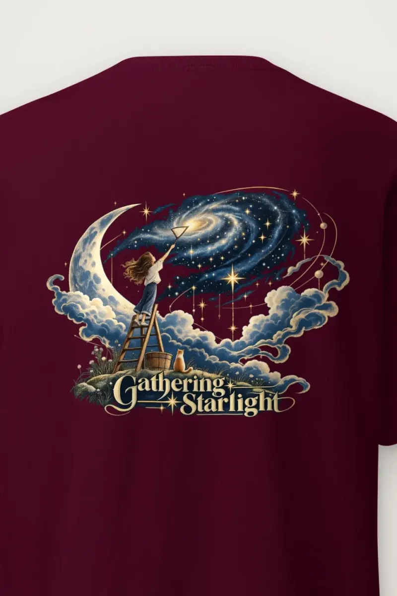 "Star Gathering Ladder" Heavyweight Unisex Crewneck T-shirt