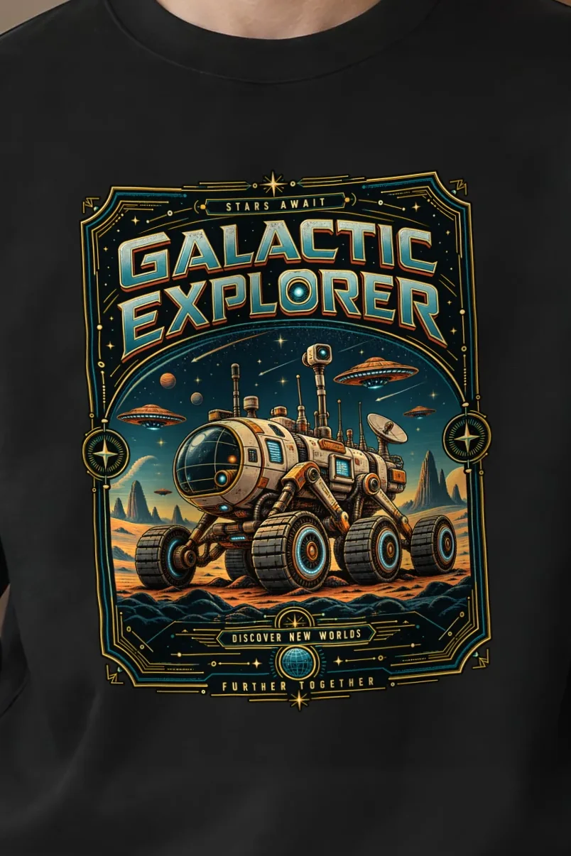 "Stars Await" 1 Crewneck Sweatshirt - the graphic up close