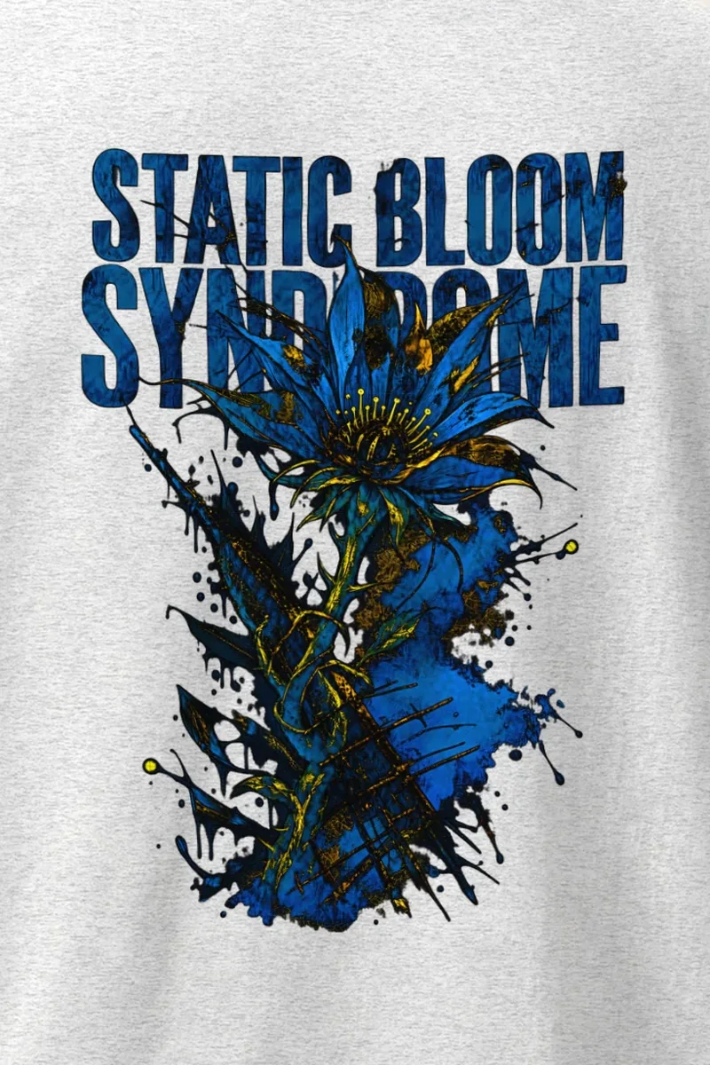 "Static Bloom Syndrome" Heavyweight Unisex Crewneck T-shirt