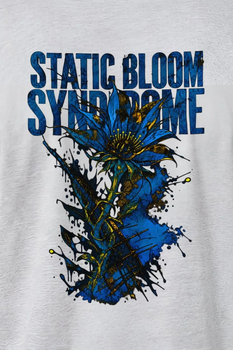 "Static Bloom Syndrome" Heavyweight Unisex Crewneck T-shirt