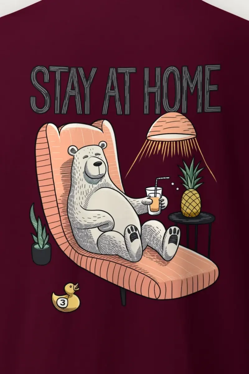 "Stay At Home" Heavyweight Unisex Crewneck T-shirt