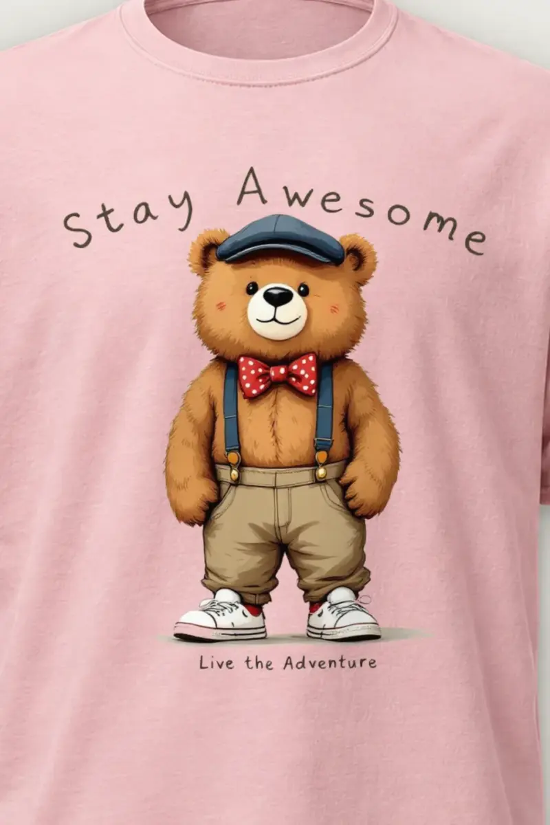 "Stay Awesome" Heavyweight Unisex Crewneck T-shirt