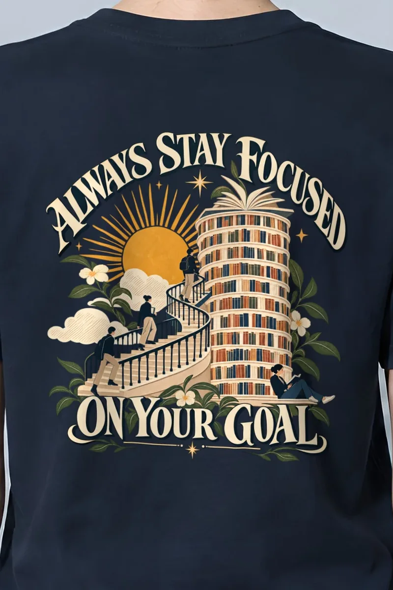 "Stay Focused On Your Goals" Heavyweight Unisex Crewneck T-shirt