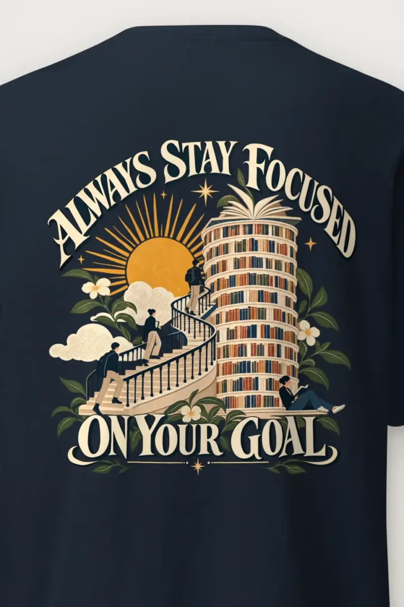 "Stay Focused On Your Goals" Heavyweight Unisex Crewneck T-shirt