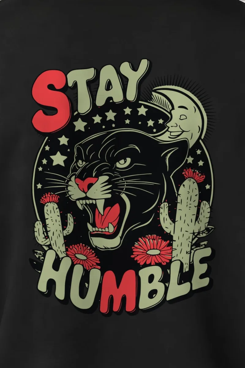 "Stay Humble Panther" 1 Crewneck Sweatshirt - the graphic up close