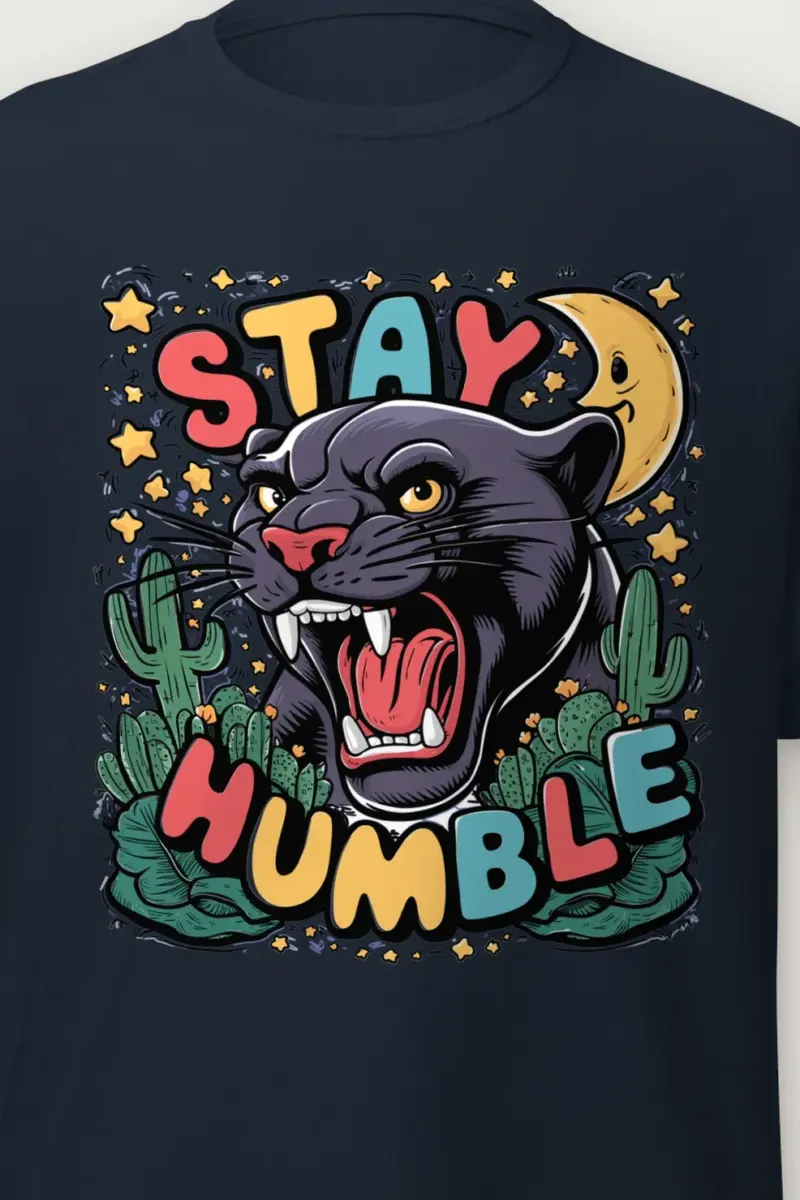 "Stay Humble Panther" Heavyweight Unisex Crewneck T-shirt