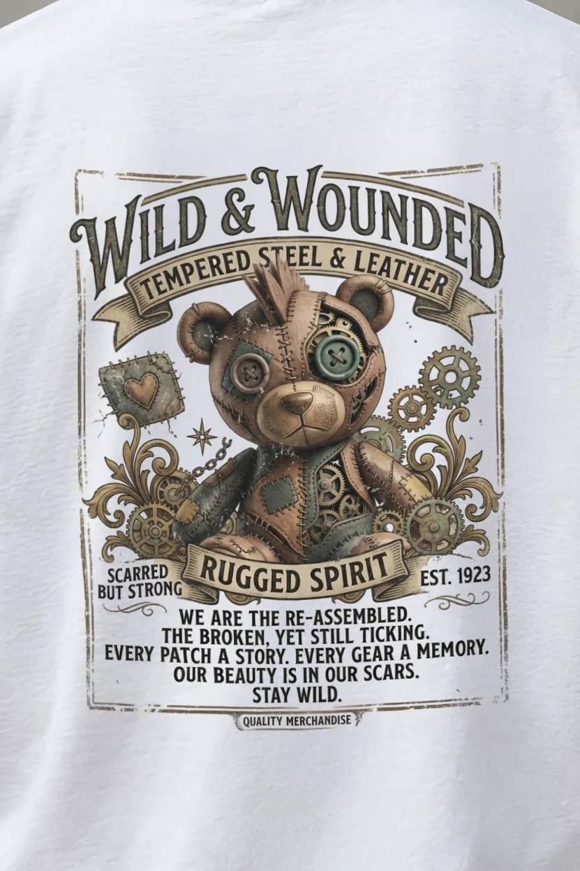 "Stay Wild" Unisex Oversized Heavyweight Crewneck T-Shirt