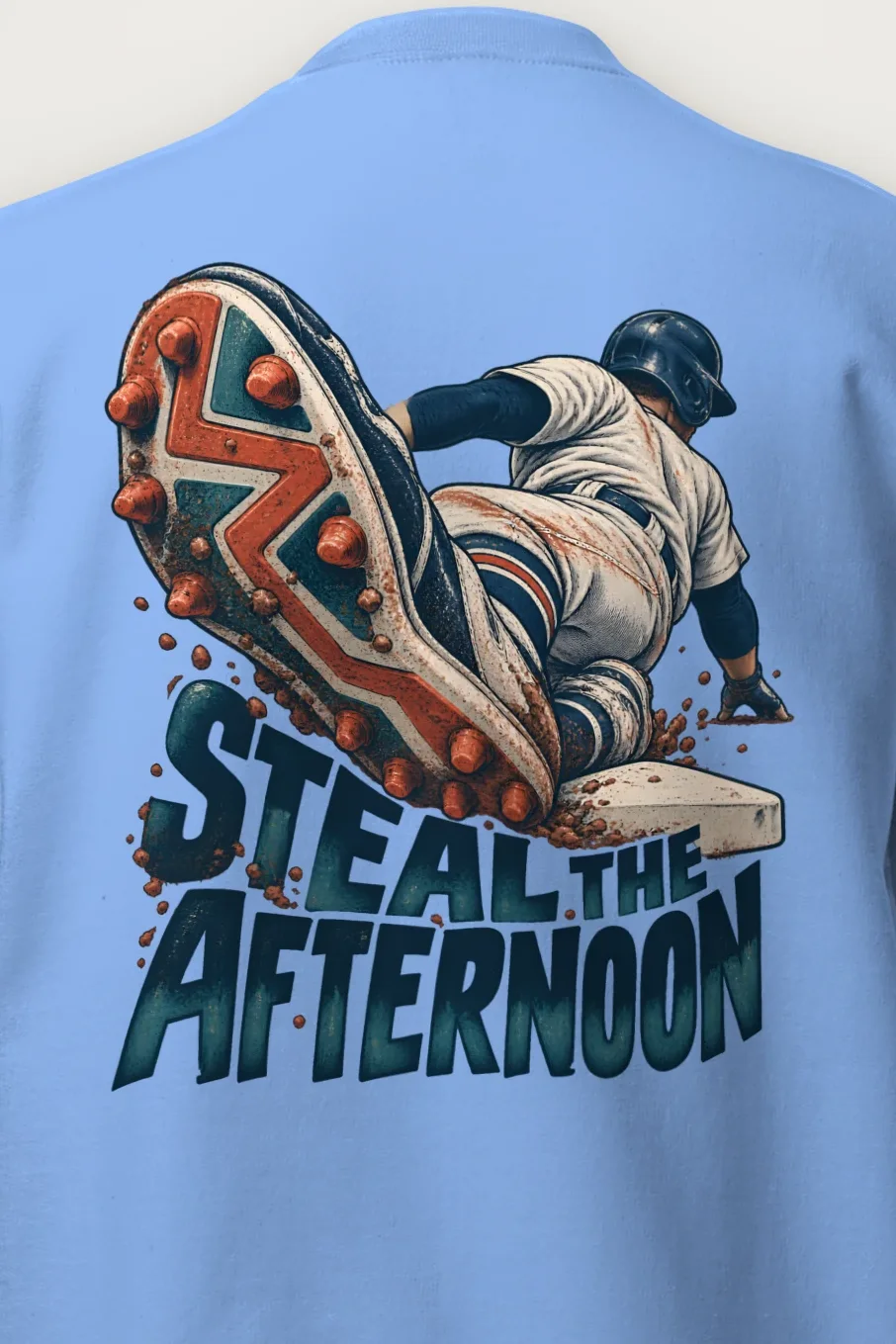 "Steal the Afternoon" Heavy Blend Unisex Crewneck Sweatshirt - the graphic up close