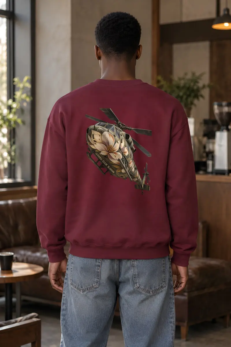 “Steel Can Bloom” Heavy Blend Unisex Crewneck Sweatshirt