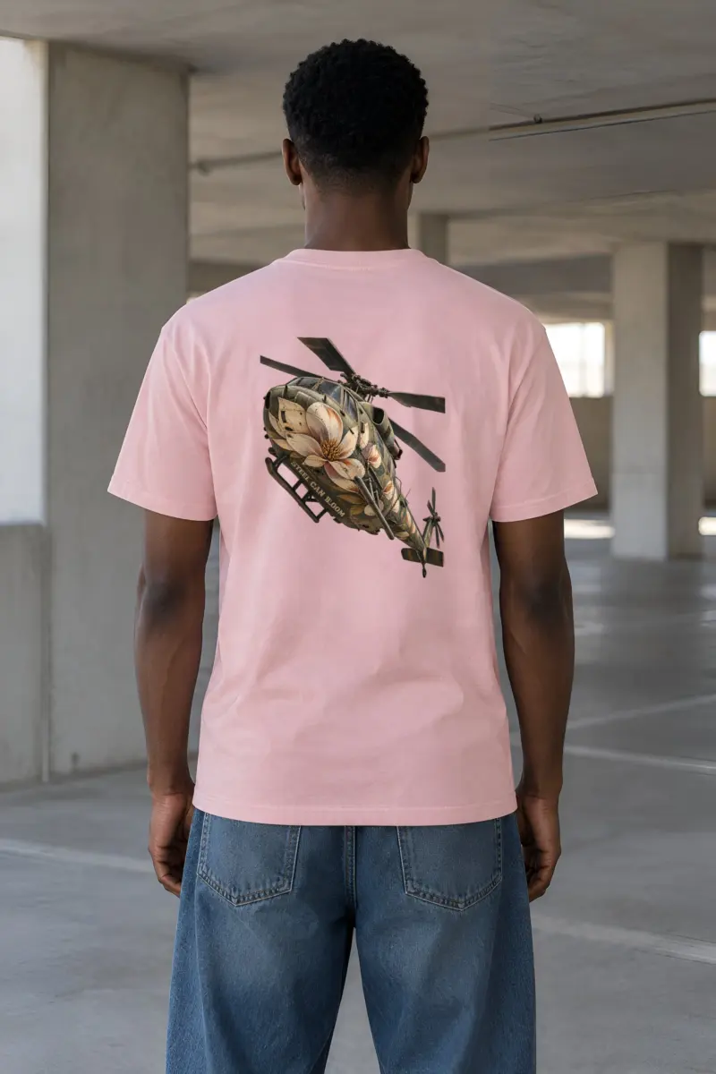 “Steel Can Bloom” Heavyweight Unisex Crewneck T-shirt