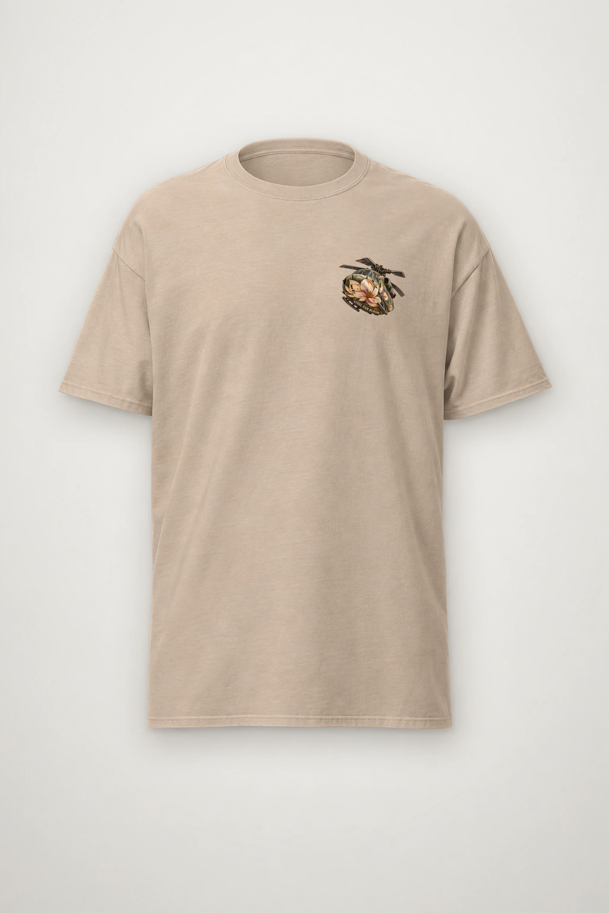 "Steel Can Bloom" Heavyweight Unisex Crewneck T-shirt