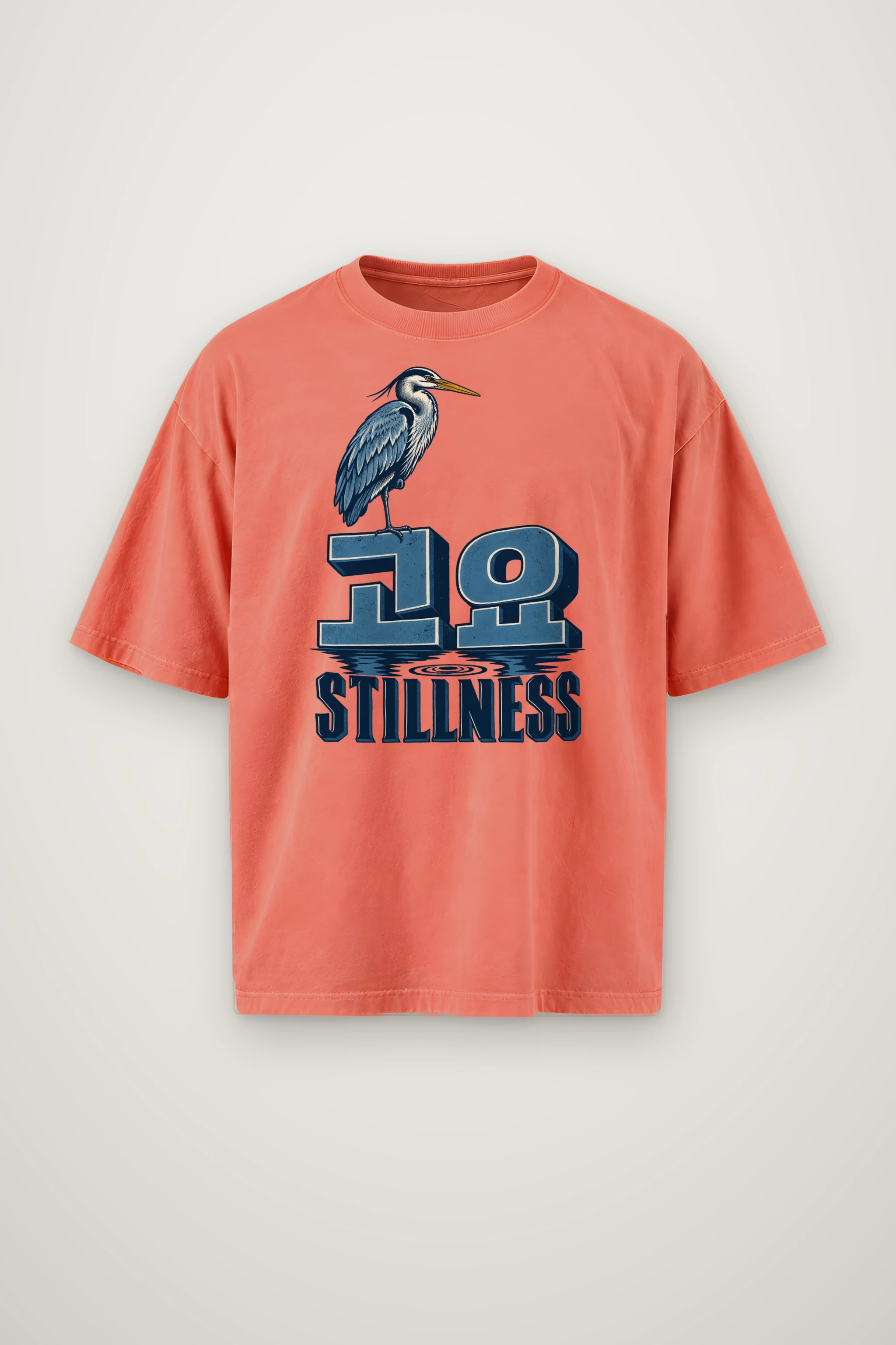 "Stillness" Men's Oversized Heavyweight Crewneck T-Shirt